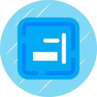 Right alignment Flat Blue Circle Icon vector