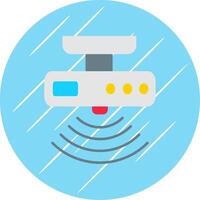 Motion sensor Flat Blue Circle Icon vector