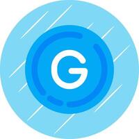 Letter g Flat Blue Circle Icon vector