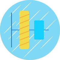 Vertical alignment Flat Blue Circle Icon vector