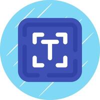 Edit text Flat Blue Circle Icon vector