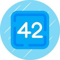 Forty Two Flat Blue Circle Icon vector