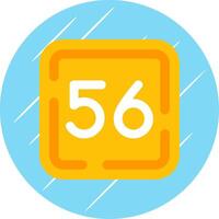 Fifty Six Flat Blue Circle Icon vector