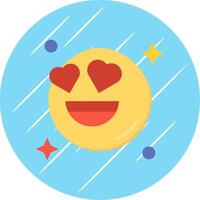 In love Flat Blue Circle Icon vector