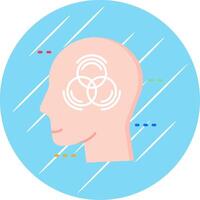 Emotional intelligence Flat Blue Circle Icon vector