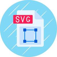 Svg file format Flat Blue Circle Icon vector