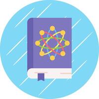 Physics book Flat Blue Circle Icon vector