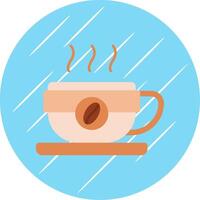 Coffee mug Flat Blue Circle Icon vector