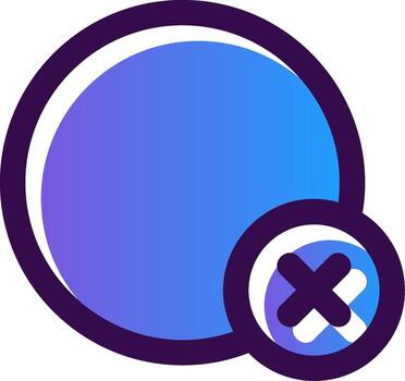Delete circle Gradient Filled Icon vector