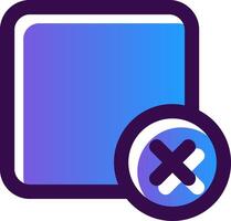 Delete square Gradient Filled Icon vector