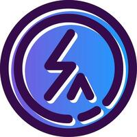 Flash auto Gradient Filled Icon vector