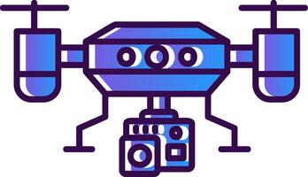 Camera drone Gradient Filled Icon vector