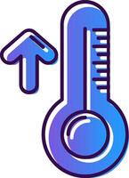 High temperature Gradient Filled Icon vector