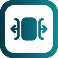 Carousel horizontal Glyph Gradient Round Corner Icon vector
