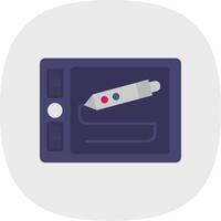 Graphic tablet Flat Curve Icon vector