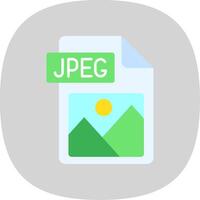 Jpg file format Flat Curve Icon vector