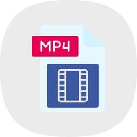 Video folder Flat Curve Icon vector