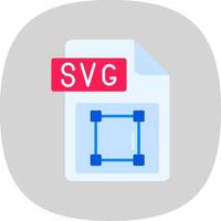 Svg file format Flat Curve Icon vector