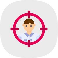 Target audience Flat Curve Icon vector