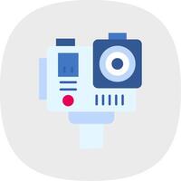 Action camera Flat Curve Icon vector