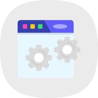 Web setting Flat Curve Icon vector