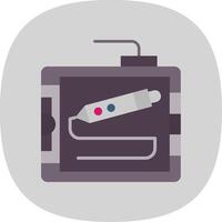 Drawing tablet Flat Curve Icon vector