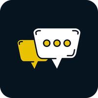 Chat bubbles Glyph Two Color Icon vector