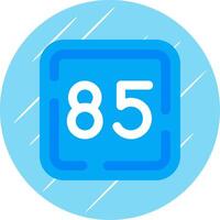 Eighty Five Flat Blue Circle Icon vector