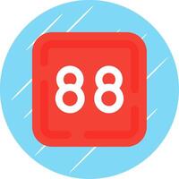 Eighty Eight Flat Blue Circle Icon vector
