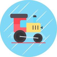 Toy train Flat Blue Circle Icon vector