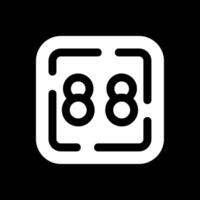 Eighty Eight Glyph Inverted Icon vector