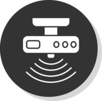 Motion sensor Glyph Grey Circle Icon vector