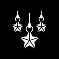 Christmas star Glyph Inverted Icon vector