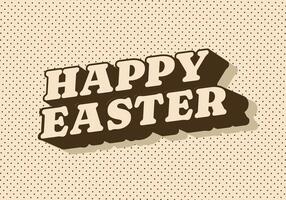 Happy easter. Text effect design in eye catching colors and 3 dimension style vector