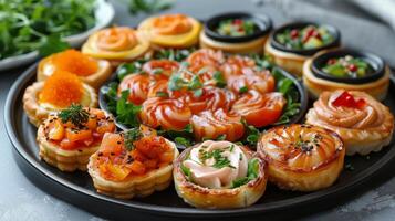 AI generated Assorted Appetizers Platter photo