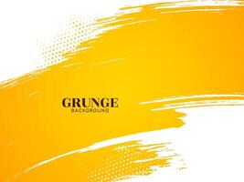 Abstract yellow brush stroke grunge texture rough background vector