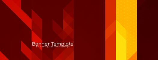 Modern red color triangular pattern mosaic design banner vector