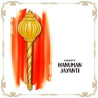 Elegant Happy Hanuman jayanti traditional indian festival card design vector