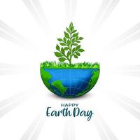 Happy Earth day concept save environment background design vector