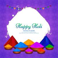 Happy Holi indian traditional festival of colors background design vector