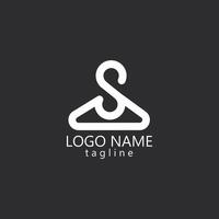 letter S hanger logo design vector