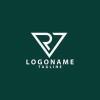 initial logo RV design vector