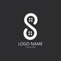 letter S shirt button logo design vector