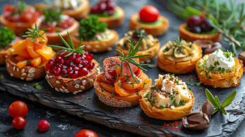 AI generated Assorted Appetizers Platter photo