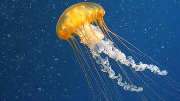 AI generated Jellyfish Floating in Water photo