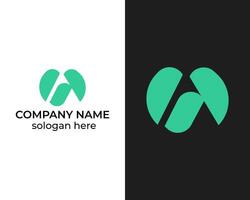 Abstract M Nature, Leaf, Agriculture logo design vector