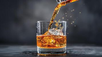 AI generated Pouring Whiskey Into Glass photo