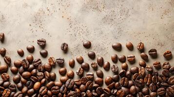 AI generated Coffee Beans Falling Into Pile photo