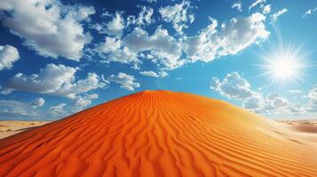 AI generated Desert Landscape With Clouds photo