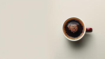 AI generated A Cup of Coffee Surrounded by Coffee Beans photo